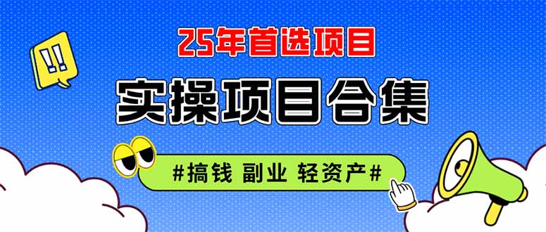 （14767期）2025实操项目合集 挂机类型 直播类型 轻资产创业类型 课程分享各项目介…