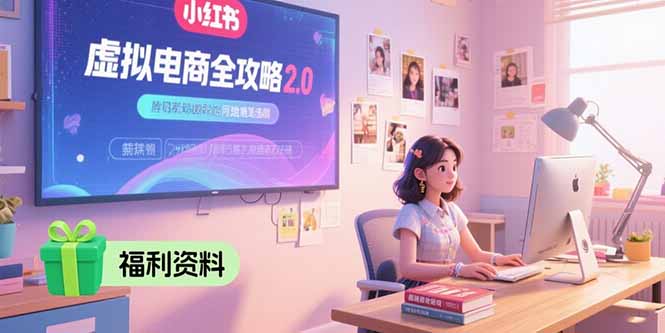 （15387期）虚拟电商全攻略2.0，开店选品实操流程，账号定位、货源发布、笔记发布技巧