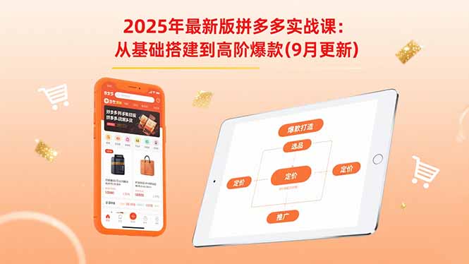 （15899期）2025年最新版拼多多实战课：从基础搭建到高阶爆款（9月更新）