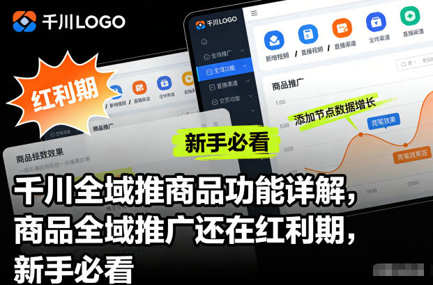 千川全域推商品功能详解，商品全域推广还在红利期，新手必看