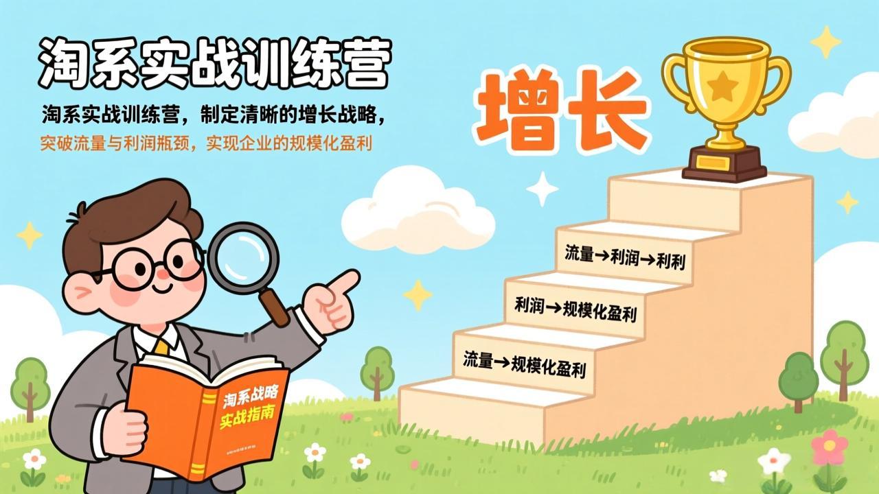 （17278期）淘系实战训练营，制定清晰的增长战略，突破流量与利润瓶颈，实现企业的规模化盈利