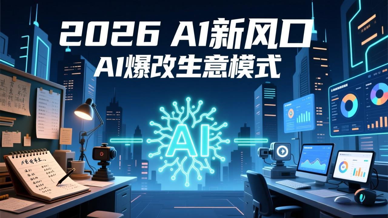 （17478期）2026年AI创富新风口，用人工智能爆改你的生意模式，从短视频到直播全面降本增效抢占先机