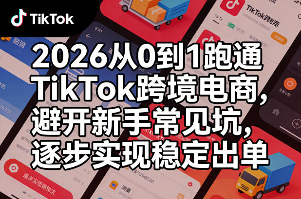 2026从0到1跑通TikTok跨境电商，避开新手常见坑，逐步实现稳定出单（更新0414）