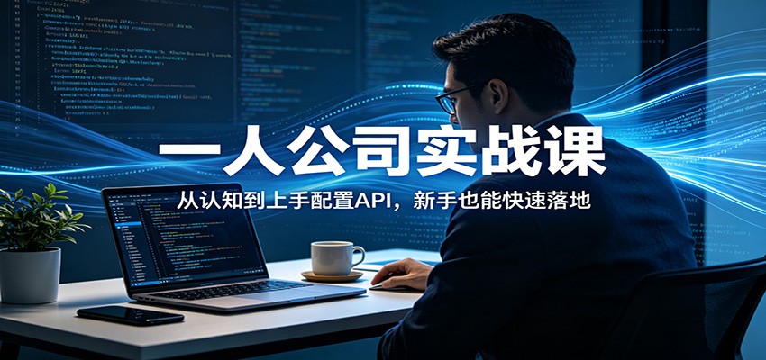 一人公司实战课：从认知到上手配置API，新手也能快速落地