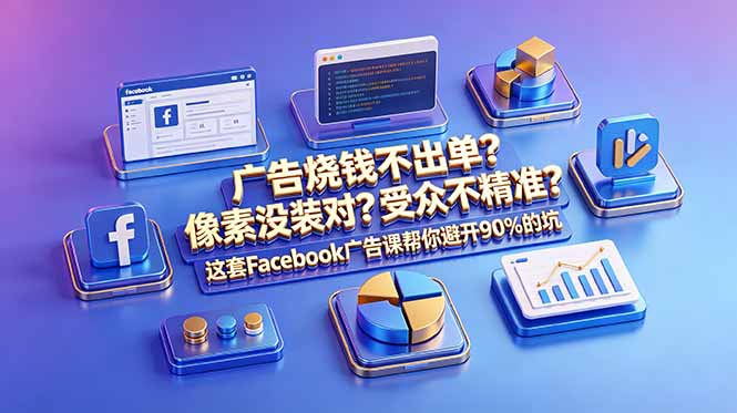 (18851期)广告烧钱不出单?像素没装对?受众不精准?这套Facebook广告课帮你避开90%的坑-原创双语字幕