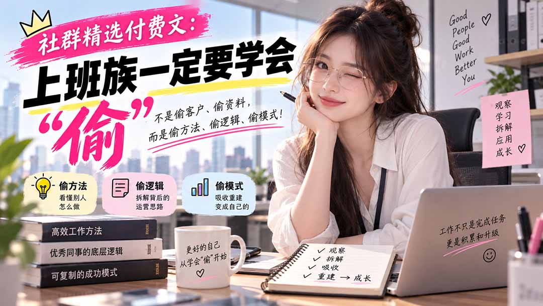 (20423期)社群精选付费文:上班族一定要学会“偷“