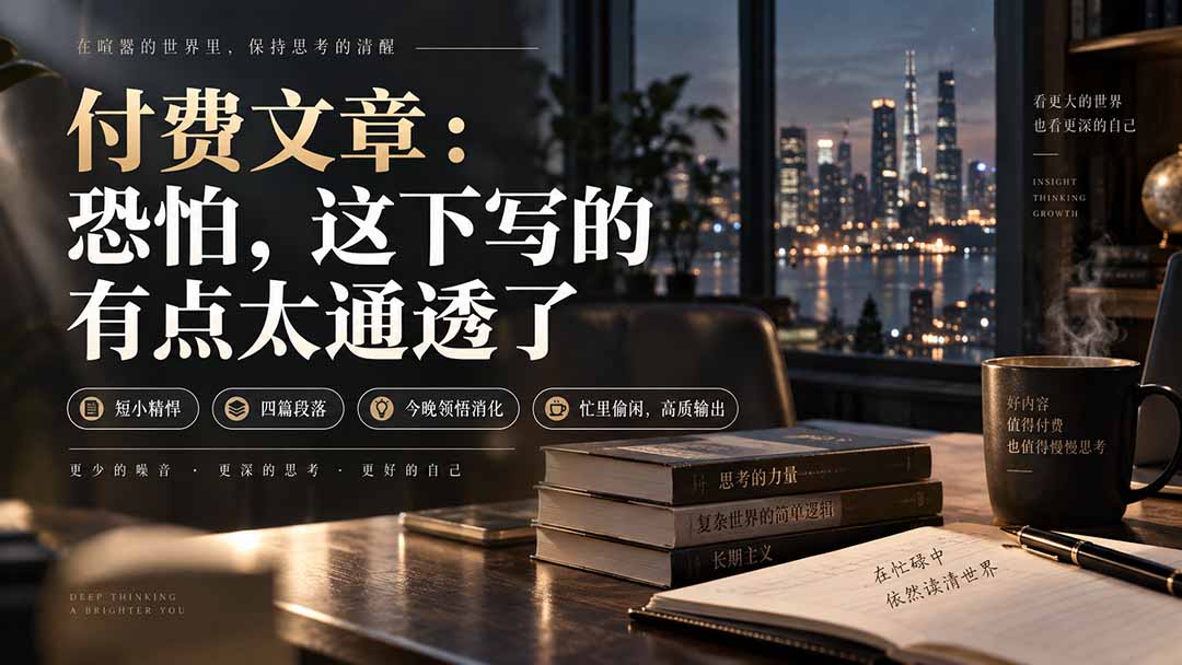 (20317期)灏泽付费文章:恐怕,这下写的有点太通透了