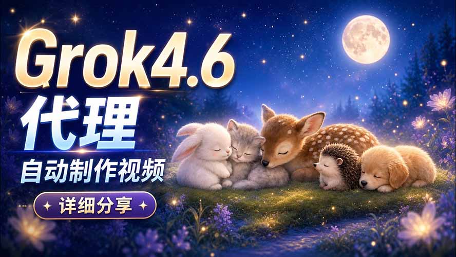 (20560期)Grok 4.6 代理自动制作视频!从提示词到成片全流程详细分享|AI Agent 实操分享