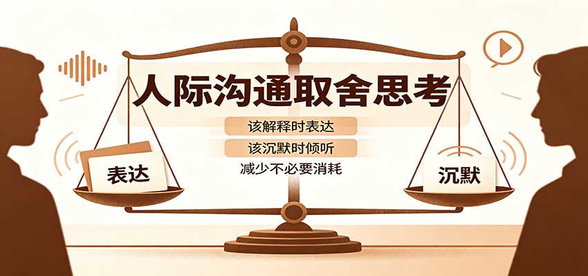 人际沟通取舍思考:分清解释与沉默边界,拿捏职场生活沟通分寸减少情绪内耗
