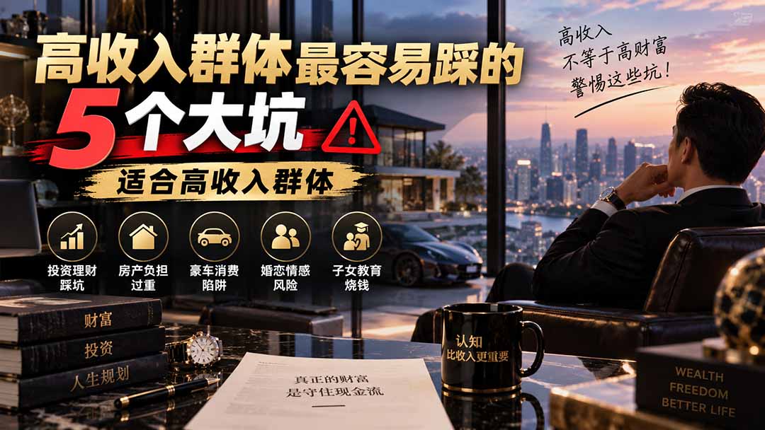 (20289期)付费文章:高收入群体最容易踩的5个大坑,适合高收入群体